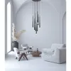 Suspension ZAMBELIS D70 25W DESIGN Noir Sablé et Marbre Blanc 22113