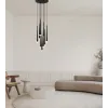 Pendelleuchte ZAMBELIS D70 27W DESIGN Schwarz Sandgestrahlt und Weißer Marmor 22113