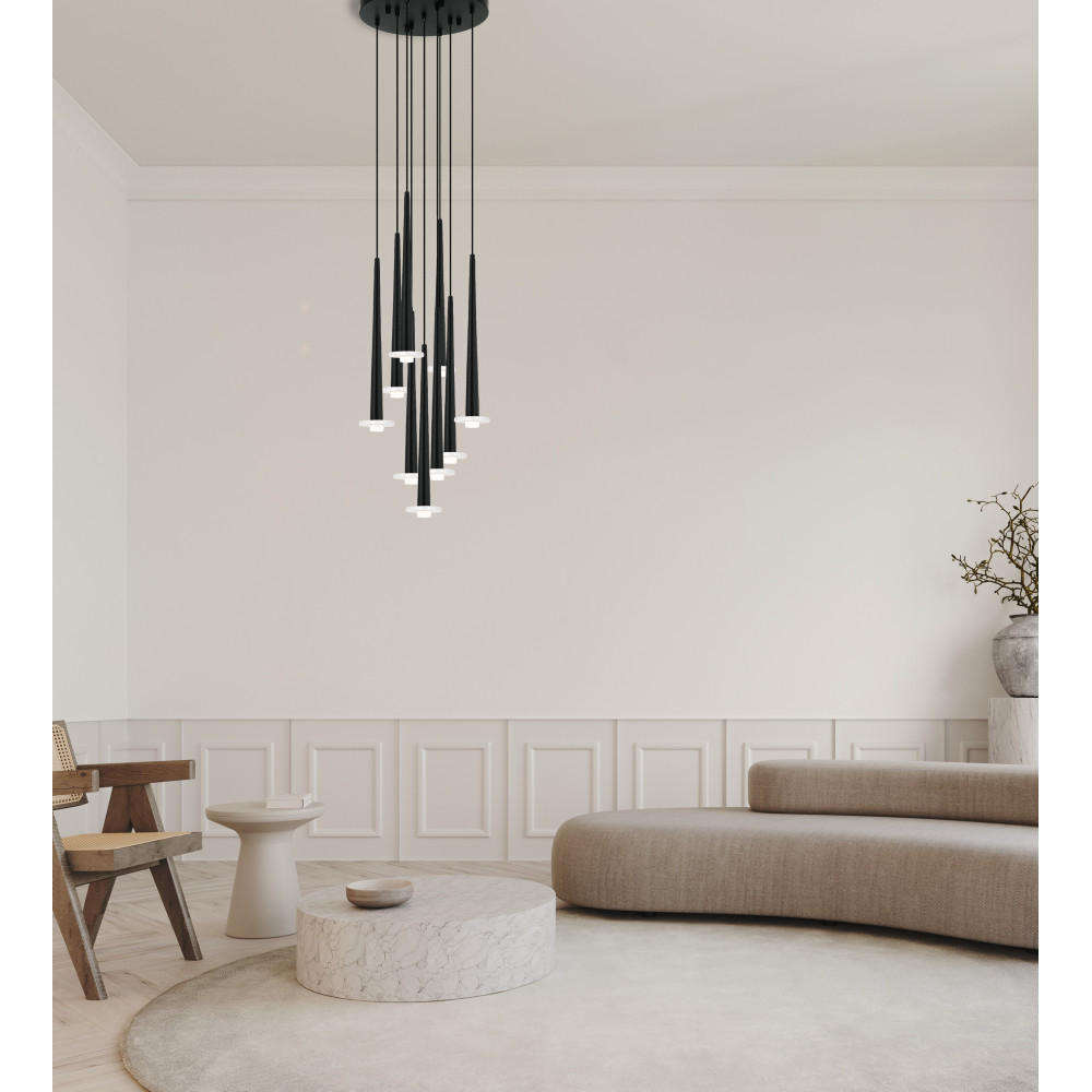 Pendant Light ZAMBELIS D70 27W DESIGN Sand Black and White Marble 22113