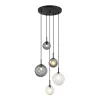 Suspension ZAMBELIS D450 5xG9 DESIGN Blanc Fumé et Verre Glacé Sans source 23057
