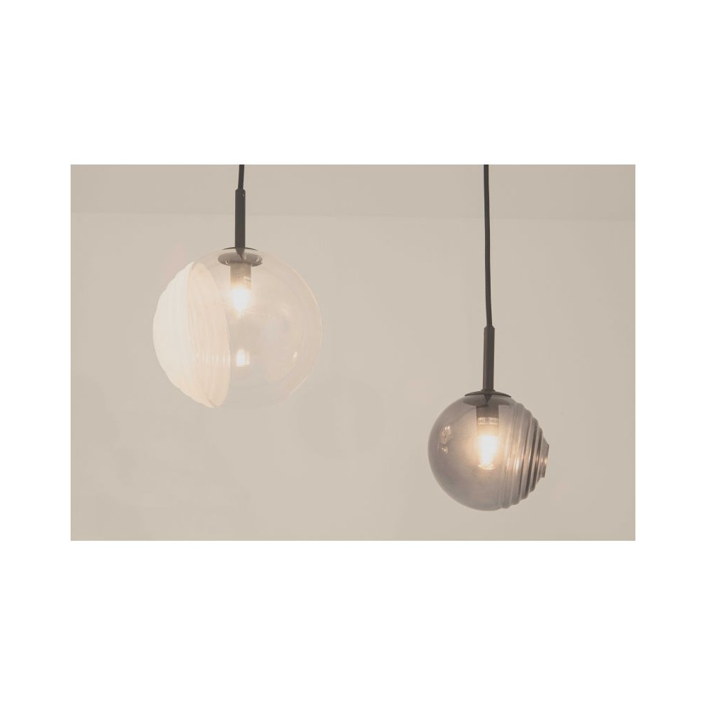 Suspension ZAMBELIS D450 5xG9 DESIGN Blanc Fumé et Verre Glacé Sans source 23057