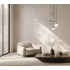 Suspension ZAMBELIS D450 5xG9 DESIGN Blanc Fumé et Verre Glacé Sans source 23057