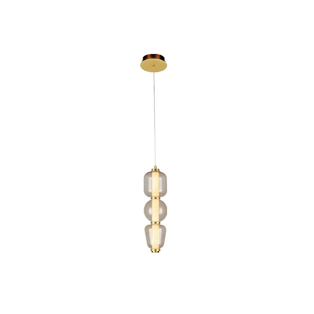 Pendelleuchte ZAMBELIS D120 12W DESIGN Mattgold 23062