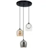 Suspension ZAMBELIS D380 18W DESIGN Noir Fumé et Champagne 23081