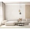 Hanglamp ZAMBELIS D440 18W DESIGN Zwart en Champagne 23081