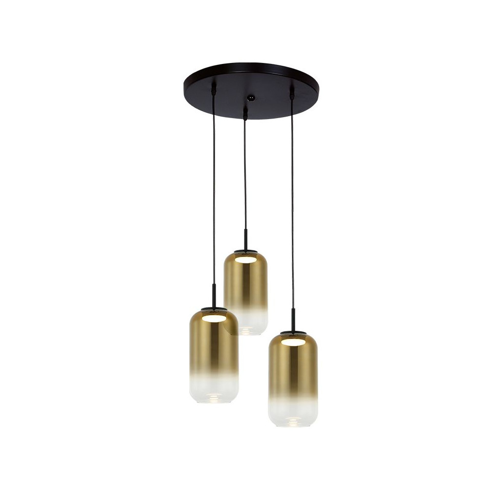 Pendant Light ZAMBELIS 36W DESIGN Black and Gold 23231