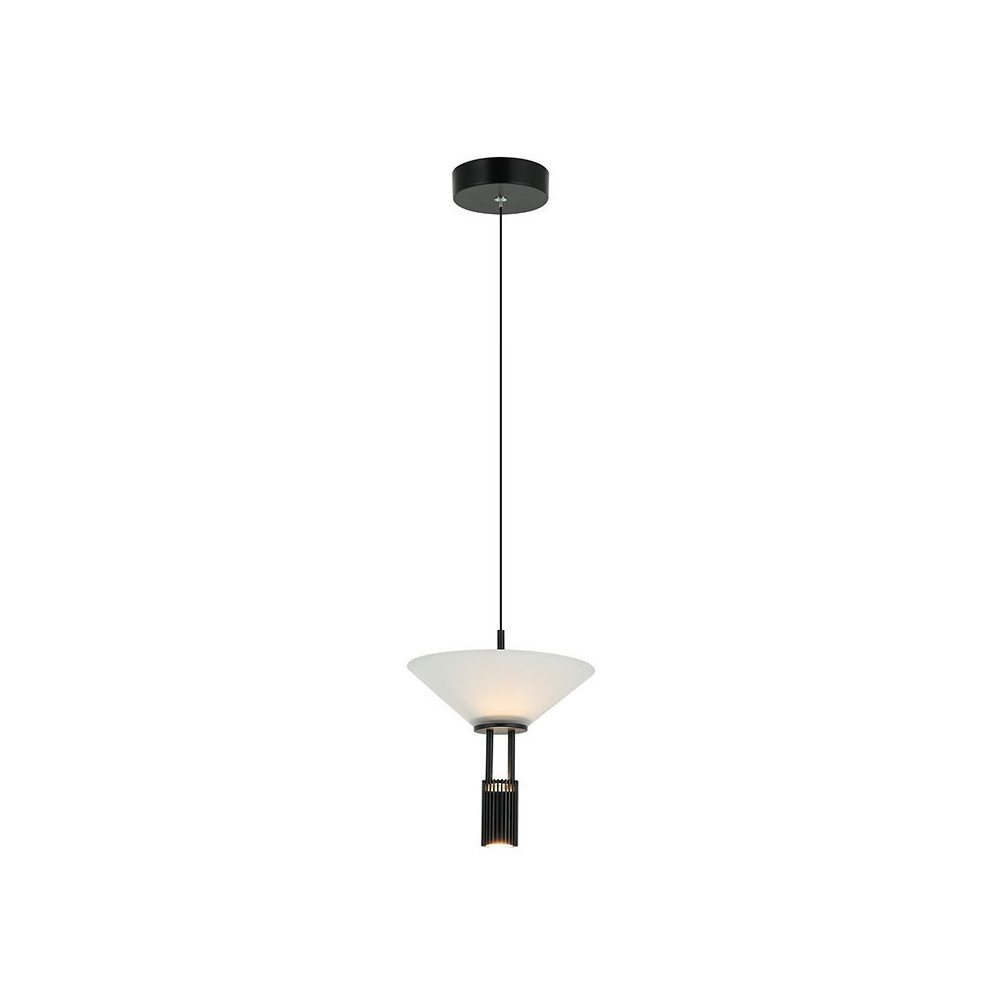 Hanglamp ZAMBELIS D110 10W Dimbaar Direct/Indirect DESIGN Mat Zwart 23198 FS
