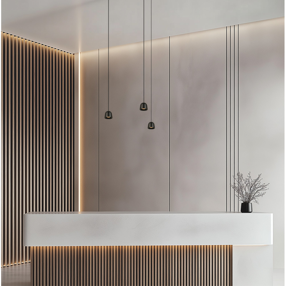 Pendelleuchte ZAMBELIS D50 7W DESIGN Schwarz Sandgestrahlt 25137