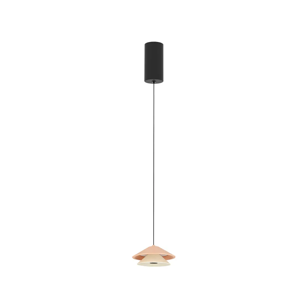 Suspension ZAMBELIS D130 9W DESIGN Beige et Blanc Huître 25346 FS