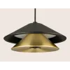 Pendant Light ZAMBELIS D130 9W DESIGN Sanded Black and Brushed Gold 25347