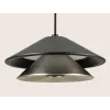 Pendant Light ZAMBELIS D130 9W DESIGN Sanded Black and Brushed Aluminium 25348