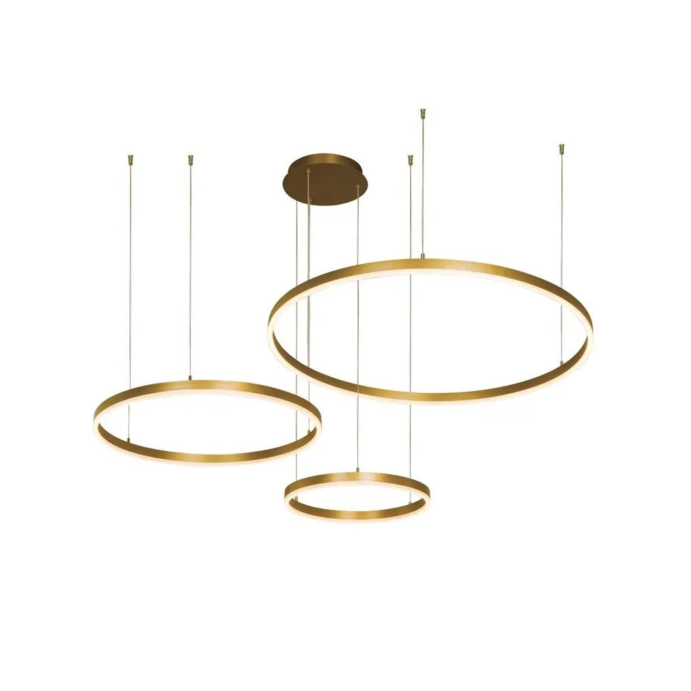 Pendelleuchte ZAMBELIS D800 136W Dimmbar DESIGN Mattgold 1956-D