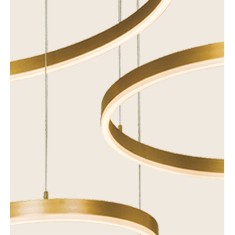 Pendelleuchte ZAMBELIS D800 136W Dimmbar DESIGN Mattgold 1956-D