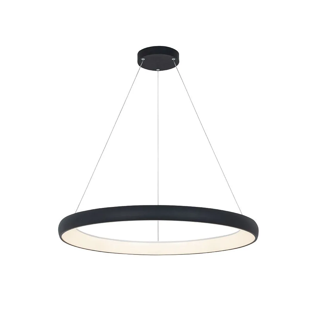 Pendelleuchte ZAMBELIS D800 60W DESIGN Sandgestrahltes Schwarz 2060