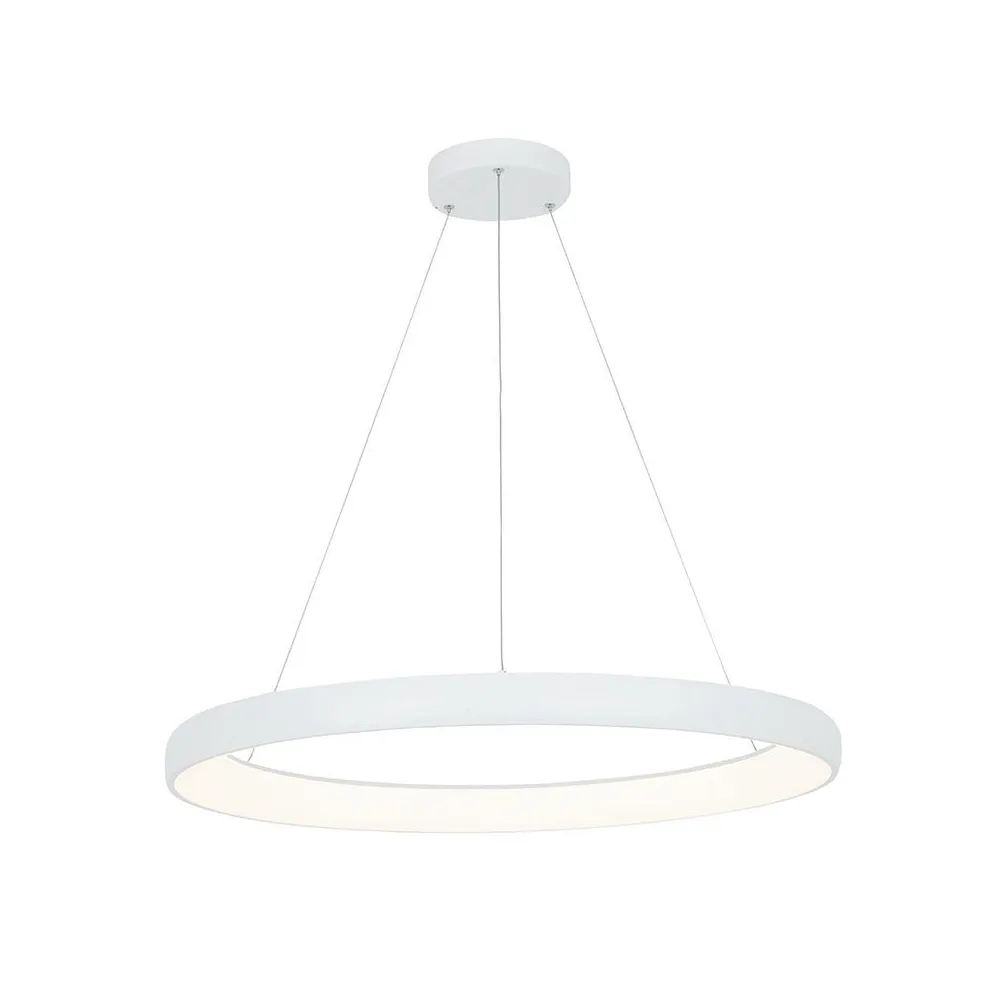 Pendelleuchte ZAMBELIS D800 60W DESIGN Weiß Gebürstet 2061