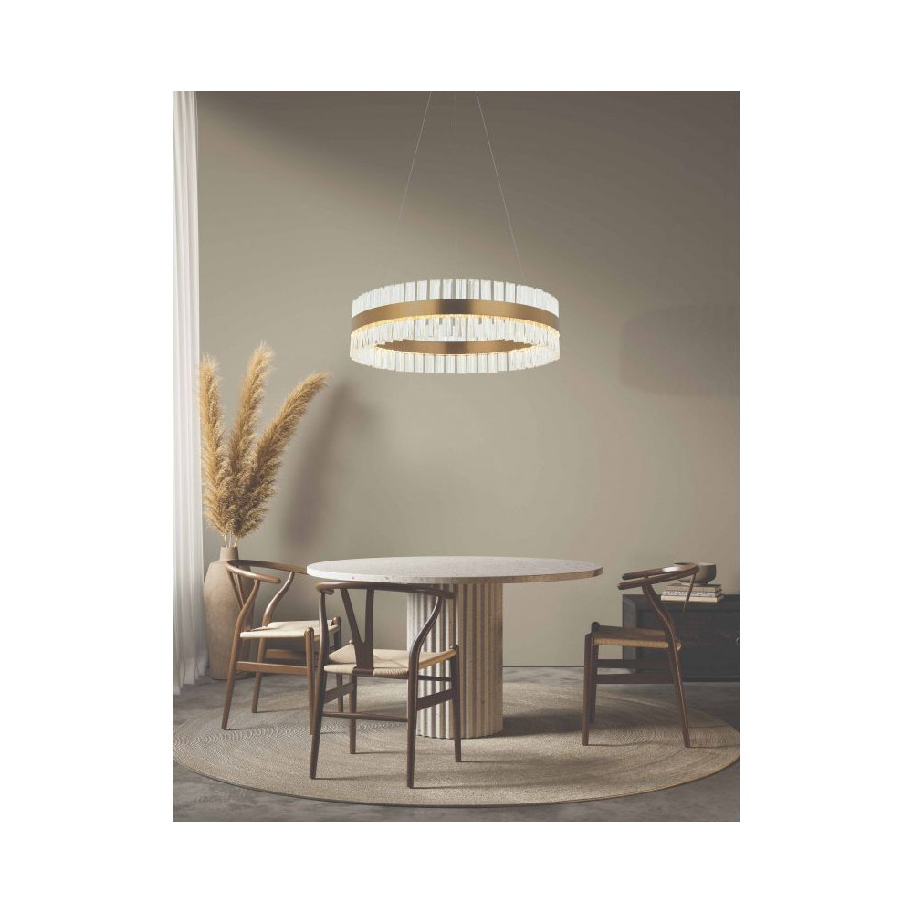 Suspension ZAMBELIS D800 68W Dimmable DESIGN Doré Mat 22040