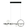 Suspension ZAMBELIS 14W + 7xG9 DESIGN Noir Sablé Sans Source 22063
