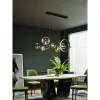 Pendant ZAMBELIS 7xG9 DESIGN Matte Black Sand Without Source 22063
