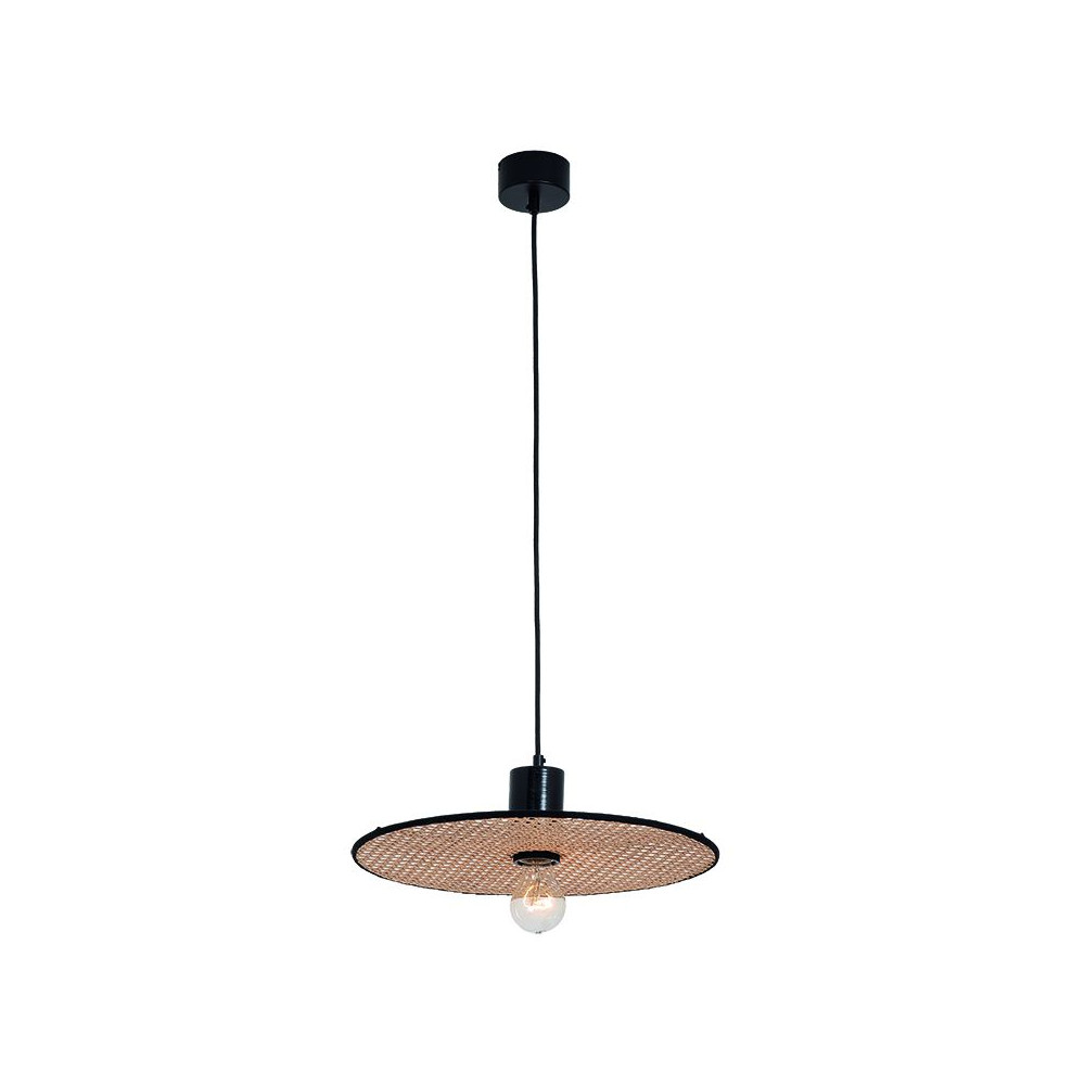 Suspension ZAMBELIS D400 E27 DESIGN Noir Sablé Sans Source 22173 FS