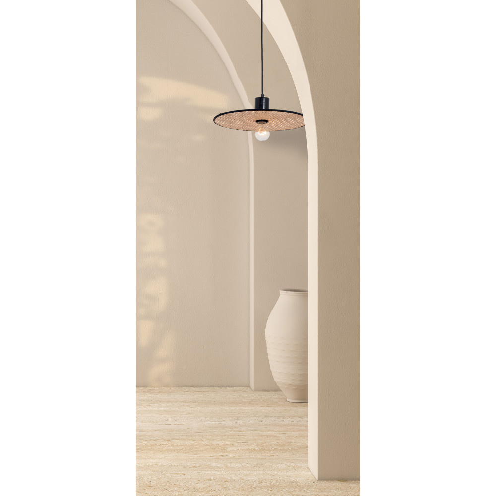 Pendant Light ZAMBELIS D400 E27 DESIGN Sand Black Without Light Source 22173 FS