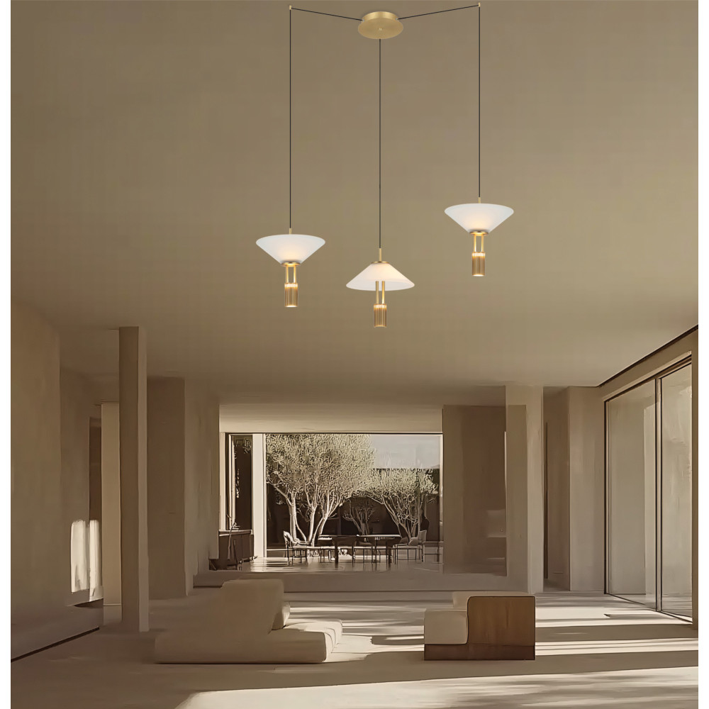 Pendant Light ZAMBELIS 28W Dimmable DESIGN Matte Gold 23201 FS