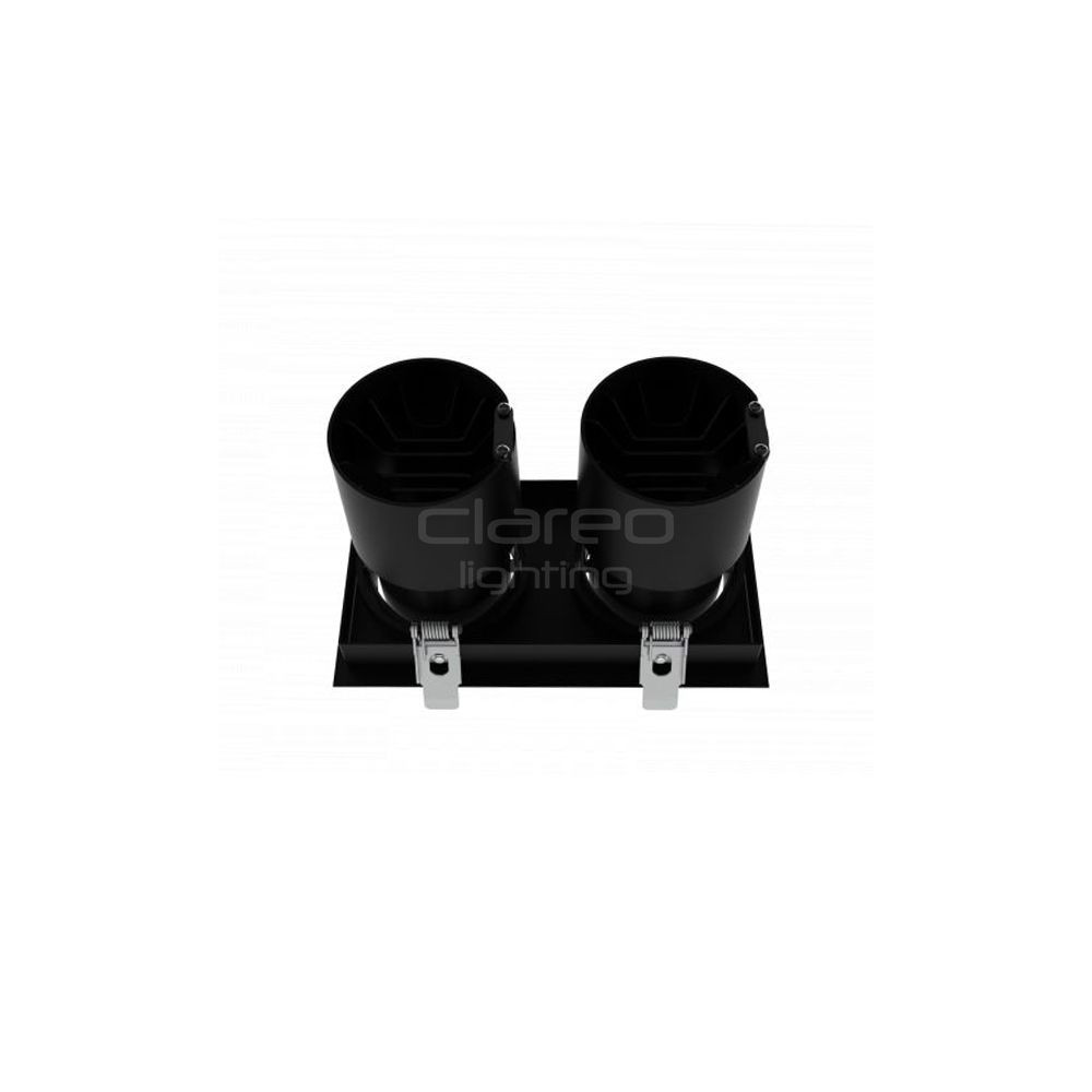 DownRay Schwenkbar CLAREO 2x10-30W DUO DESIGN Schwarz Ohne Treiber