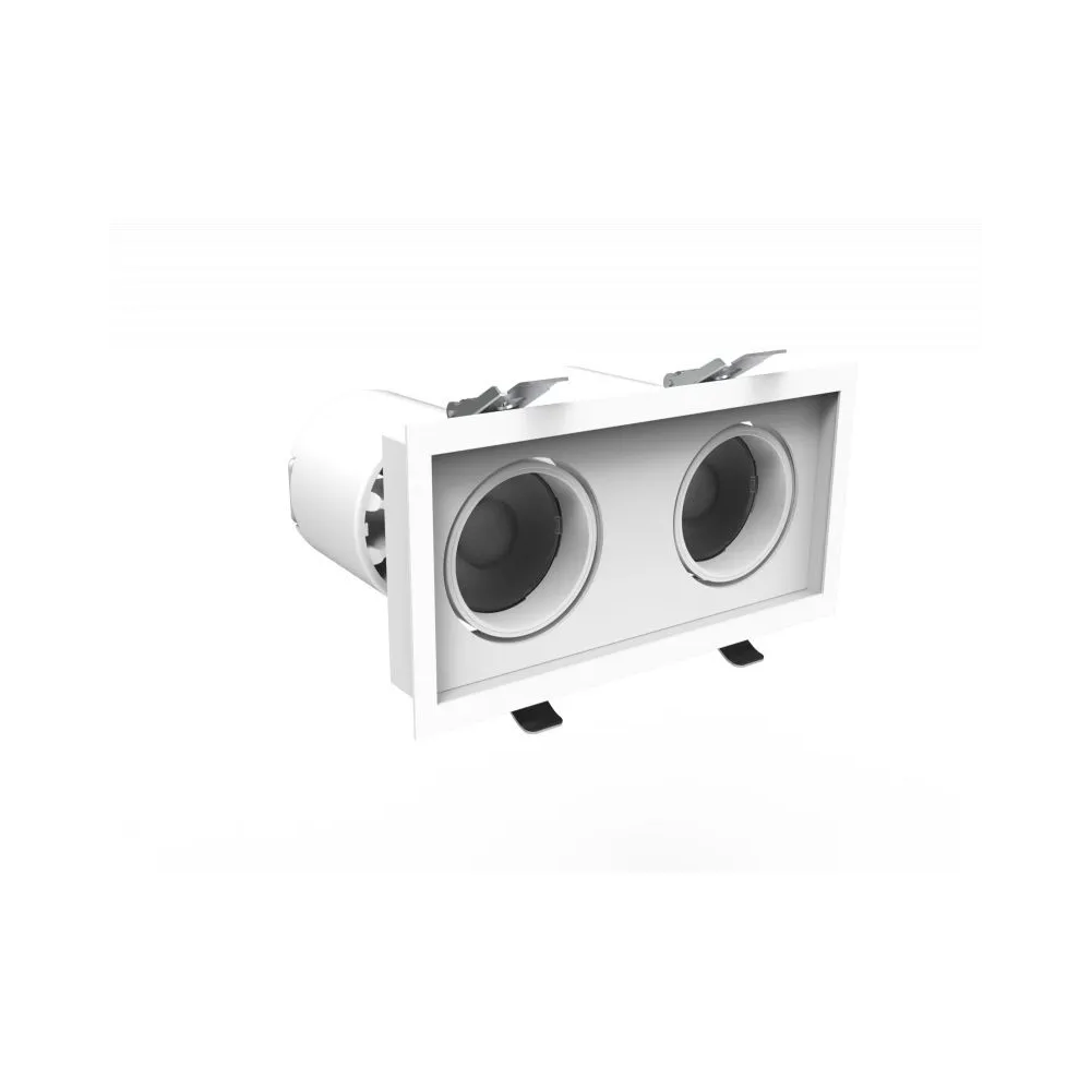 DownRay Oriënteerbaar CLAREO 2x10-30W DUO DESIGN Wit Zonder Driver