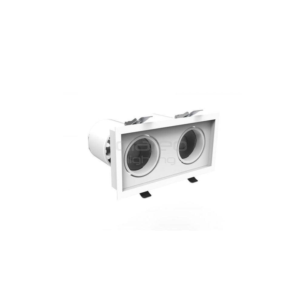 DownRay Schwenkbar CLAREO 2x10-30W DUO DESIGN Weiß Ohne Treiber