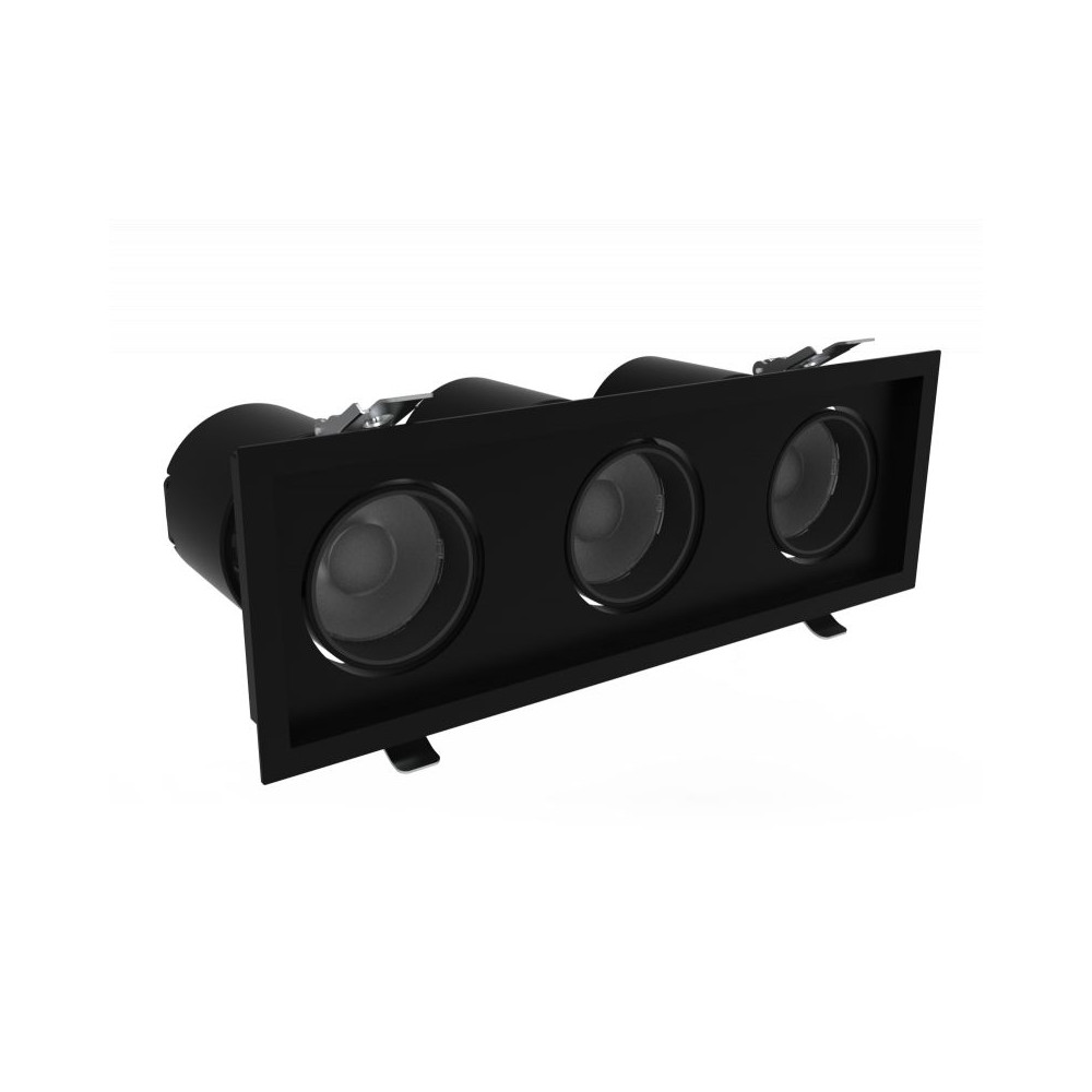 DownRay Adjustable CLAREO 3x10-30W TRIO DESIGN Black Driverless