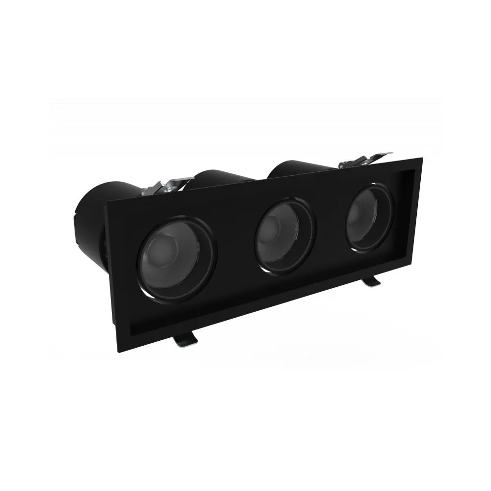 DownRay Orientable CLAREO 3x10-30W TRIO DESIGN Noir Sans Driver