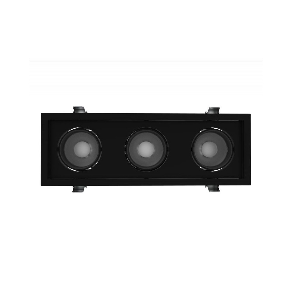 DownRay Adjustable CLAREO 3x10-30W TRIO DESIGN Black Driverless