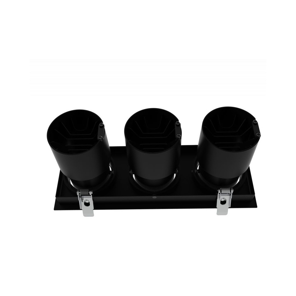 DownRay Adjustable CLAREO 3x10-30W TRIO DESIGN Black Driverless
