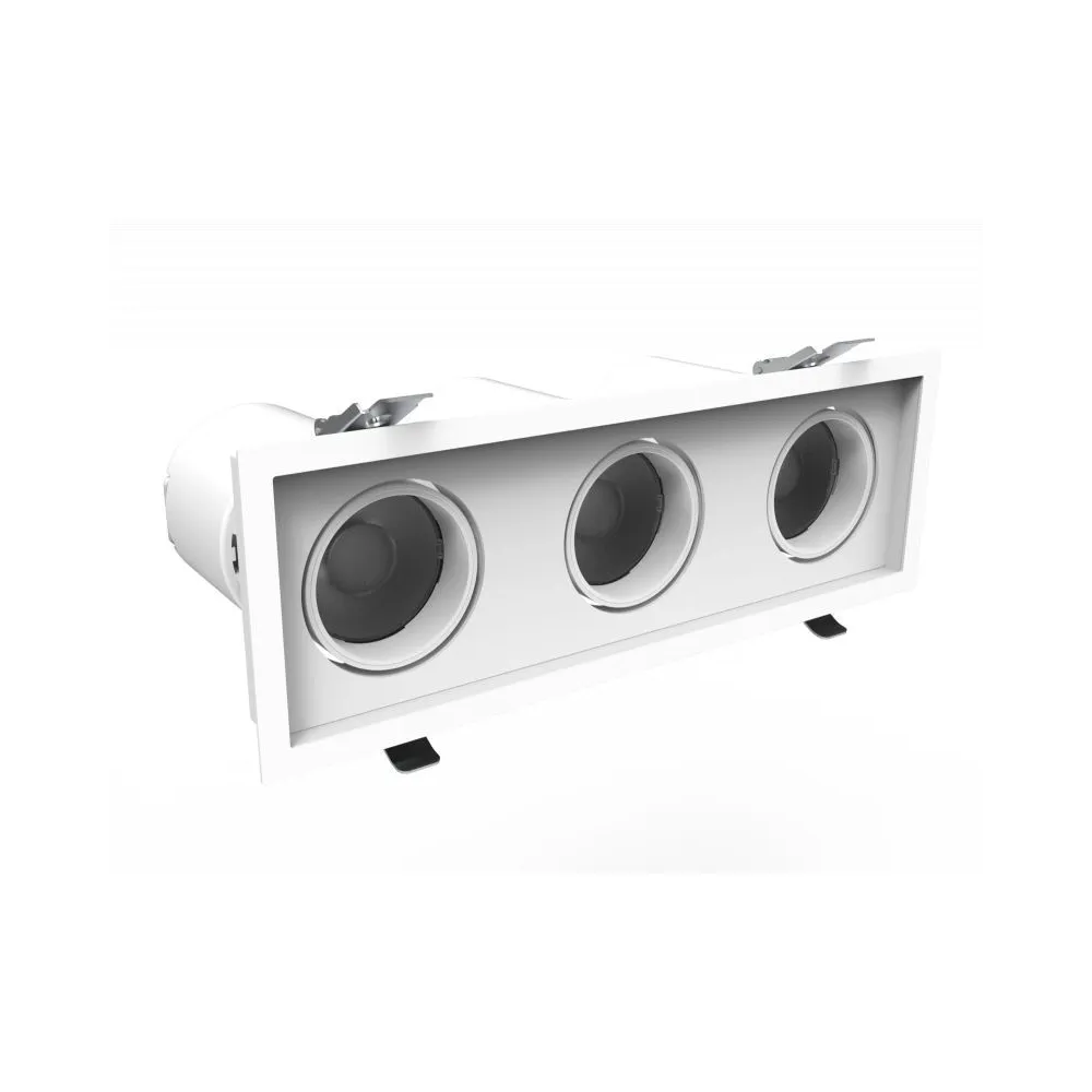 DownRay Adjustable CLAREO 3x10-30W TRIO DESIGN White Driverless