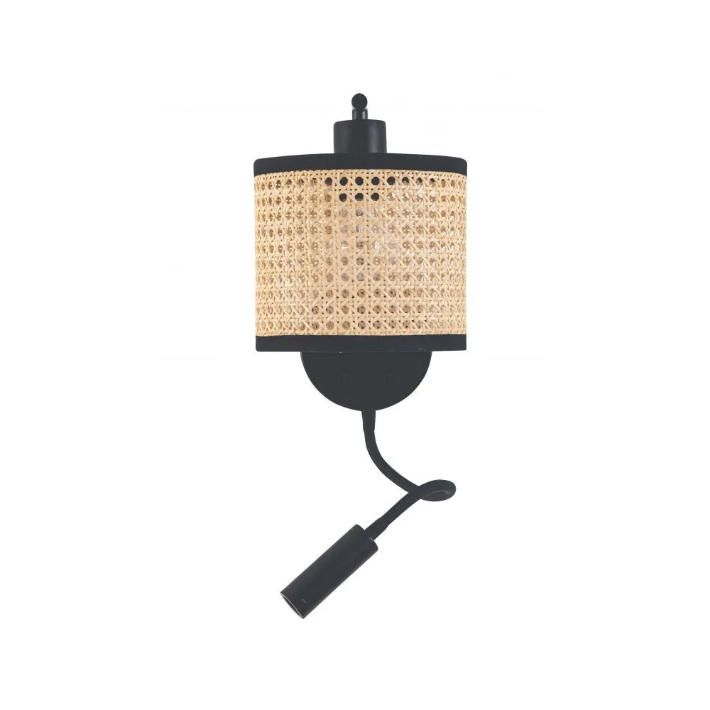 Applique ZAMBELIS E27 DESIGN Noir Mat Sans Source 20355 FS