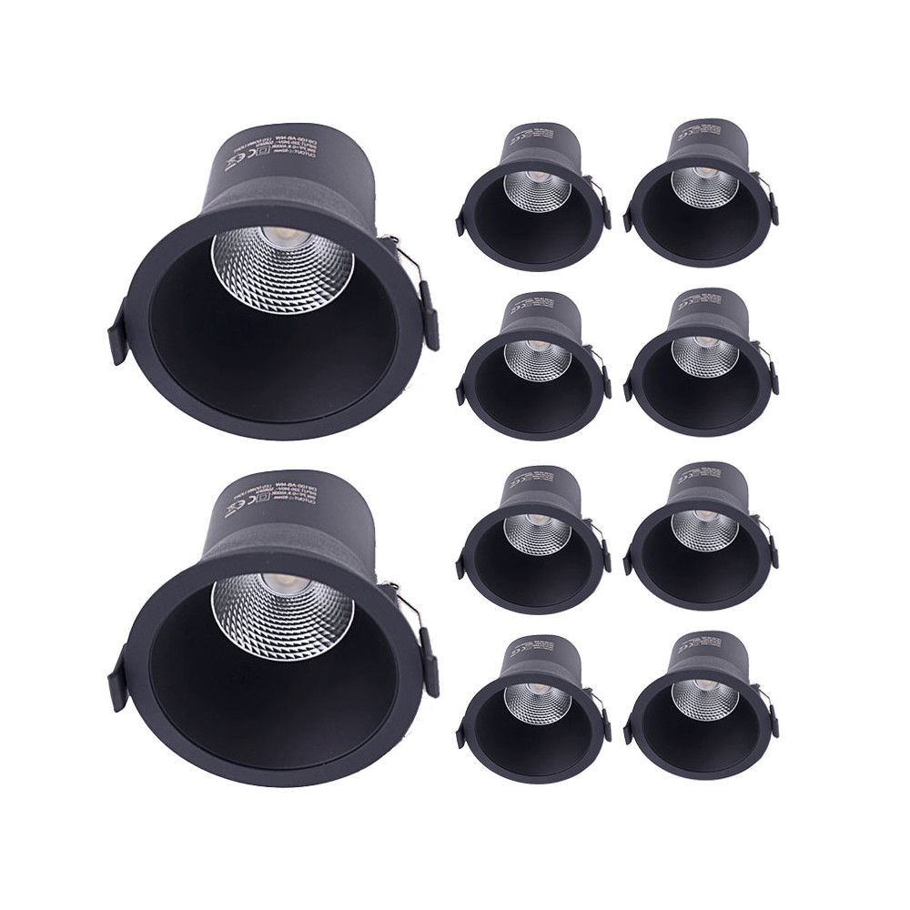 MiniRay CLAREO 9W IP44 START Noir Pack 10