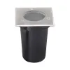 Inbouw Buitenvloerlamp V-TAC GU10 IP65 START Staal Vierkant START VT-1127