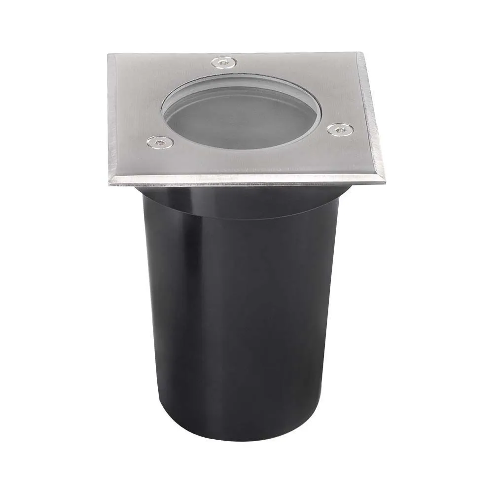 Außen-Bodeneinbaustrahler V-TAC GU10 IP65 START Stahl Quadratisch START VT-1127
