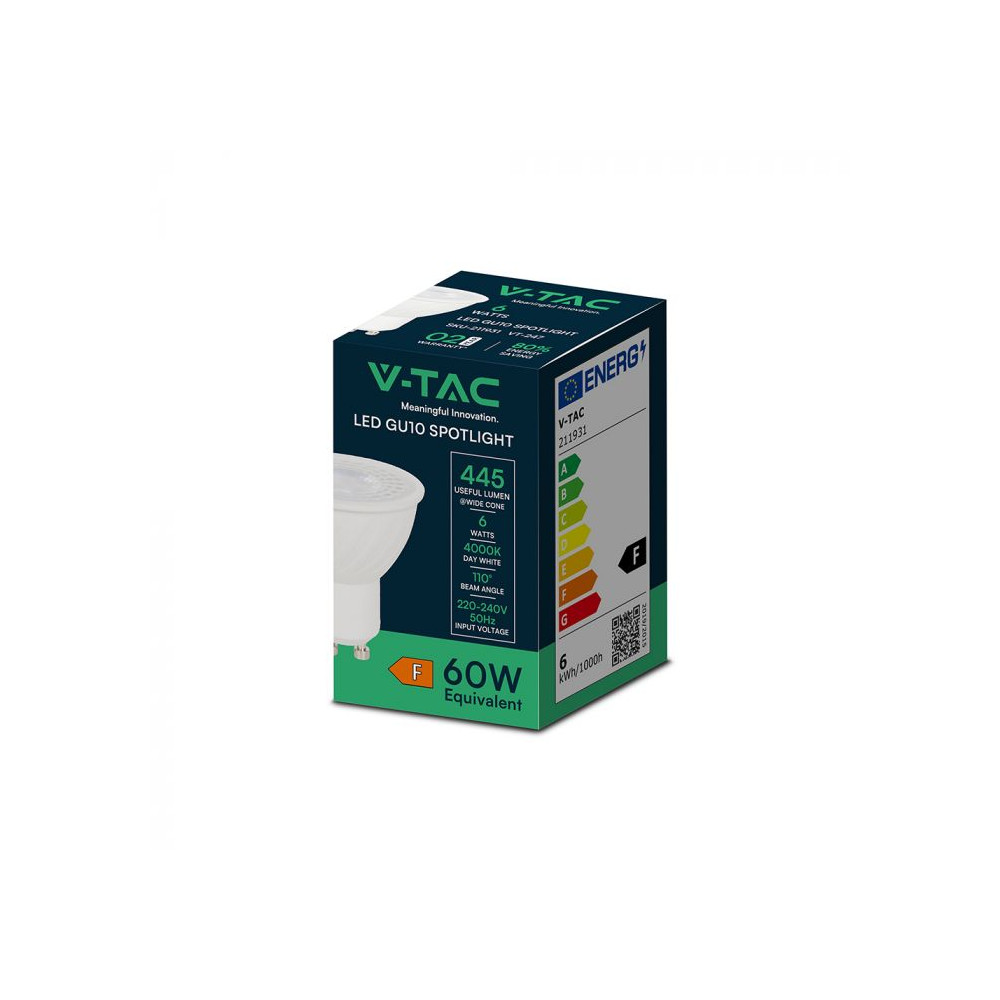 Spot LED GU10 V-TAC 6W 110° START 3 VT-247