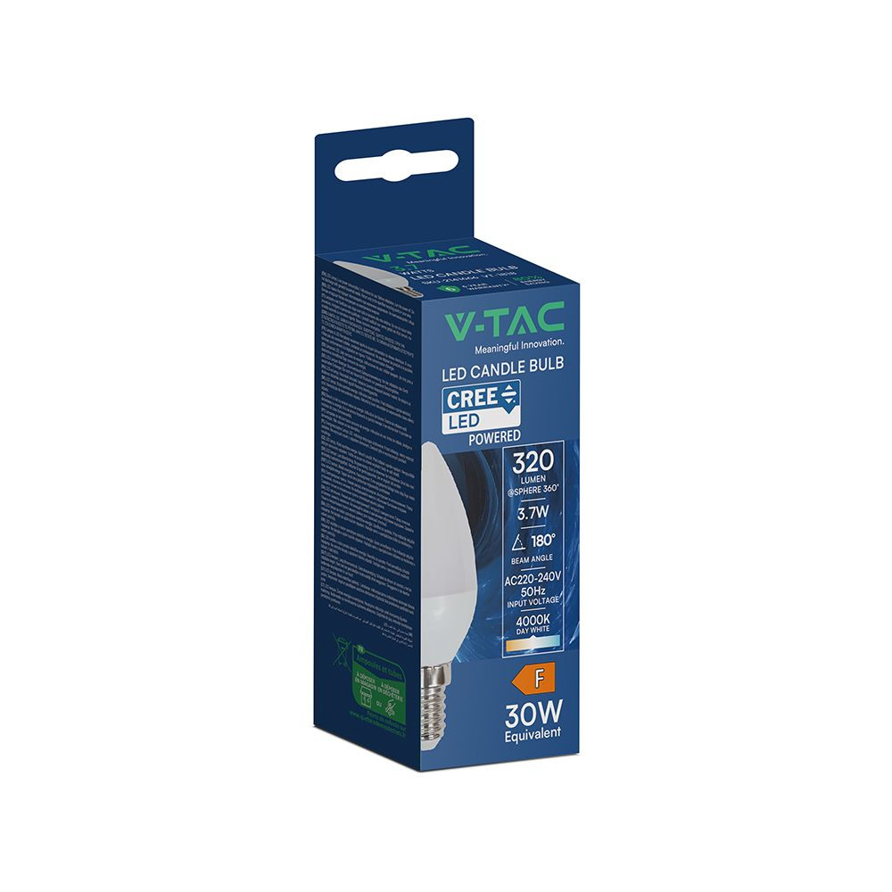 Bulbe LED E14 C37 V-TAC 3,7W CREE Chip START VT-1818