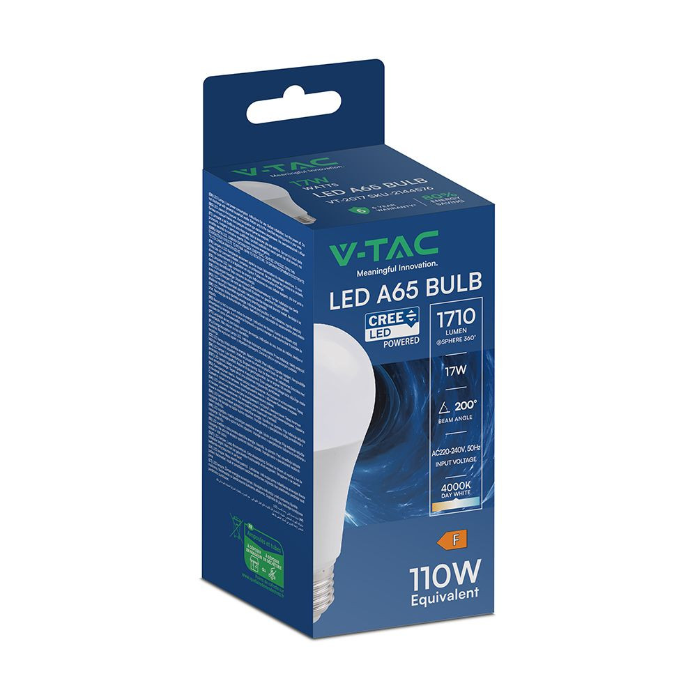 LED-lamp E27 A65 V-TAC 17W CREE Chip VT-2017