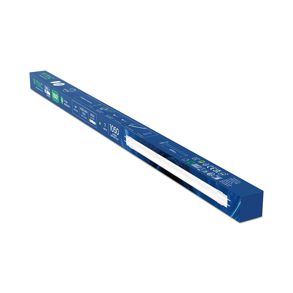 Tube LED T8 V-TAC 60cm 7W 150lm/W CREE Chip START VT-007