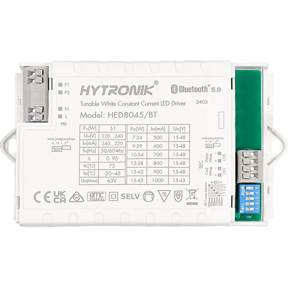 Driver DT8 HYTRONIK 45W 2x500-1000mA KAMELEON SENSOR Bluetooth