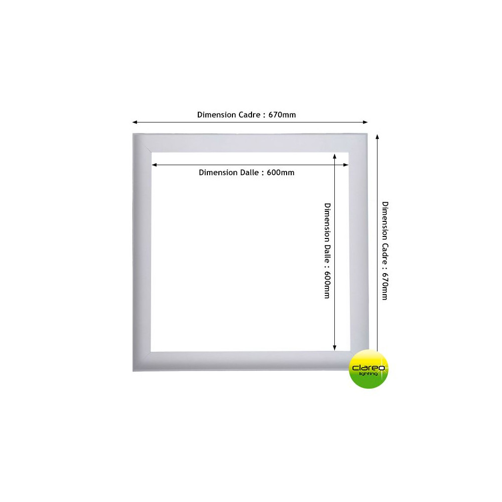 Integratieframe 675x675 voor Panel 600x600