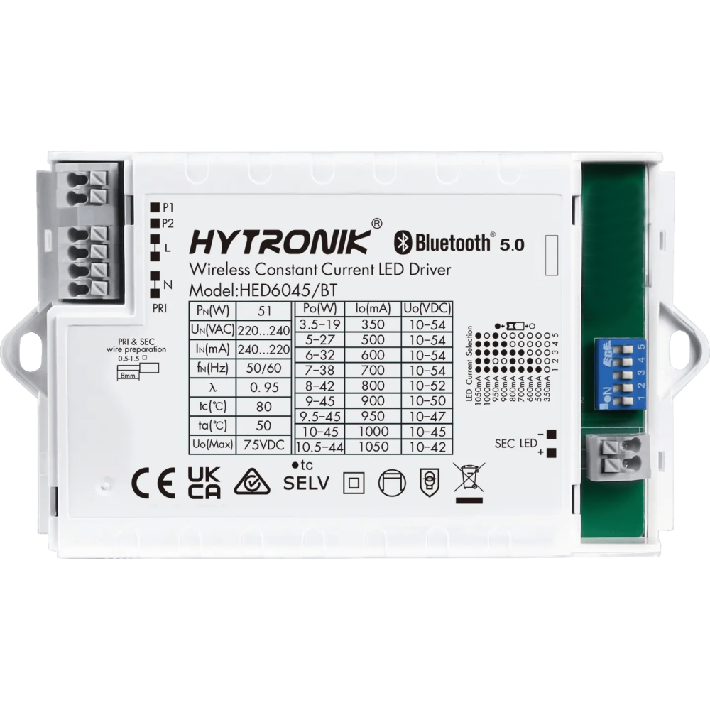 Replizierbarer Driver HYTRONIK 45W 350-1050mA SENSOR Bluetooth