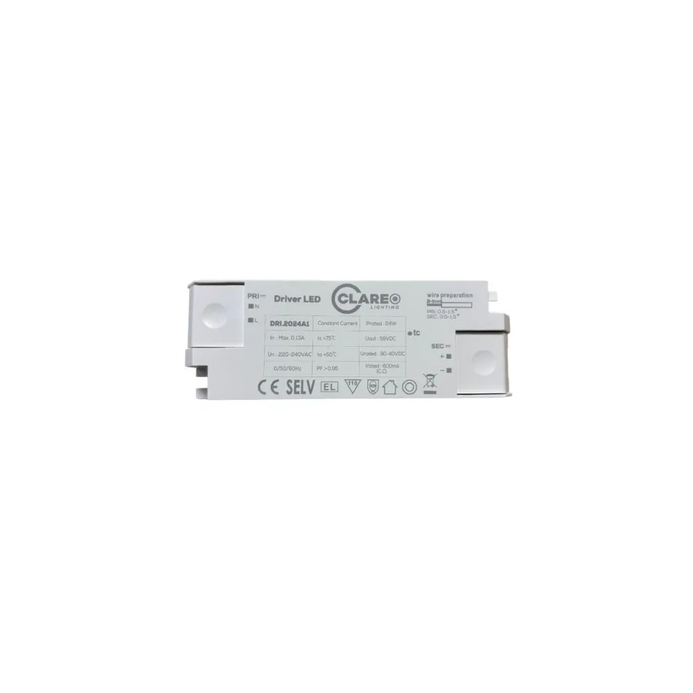 Driver High Efficiency CLAREO ON/OFF 600mA 25W Flicker free