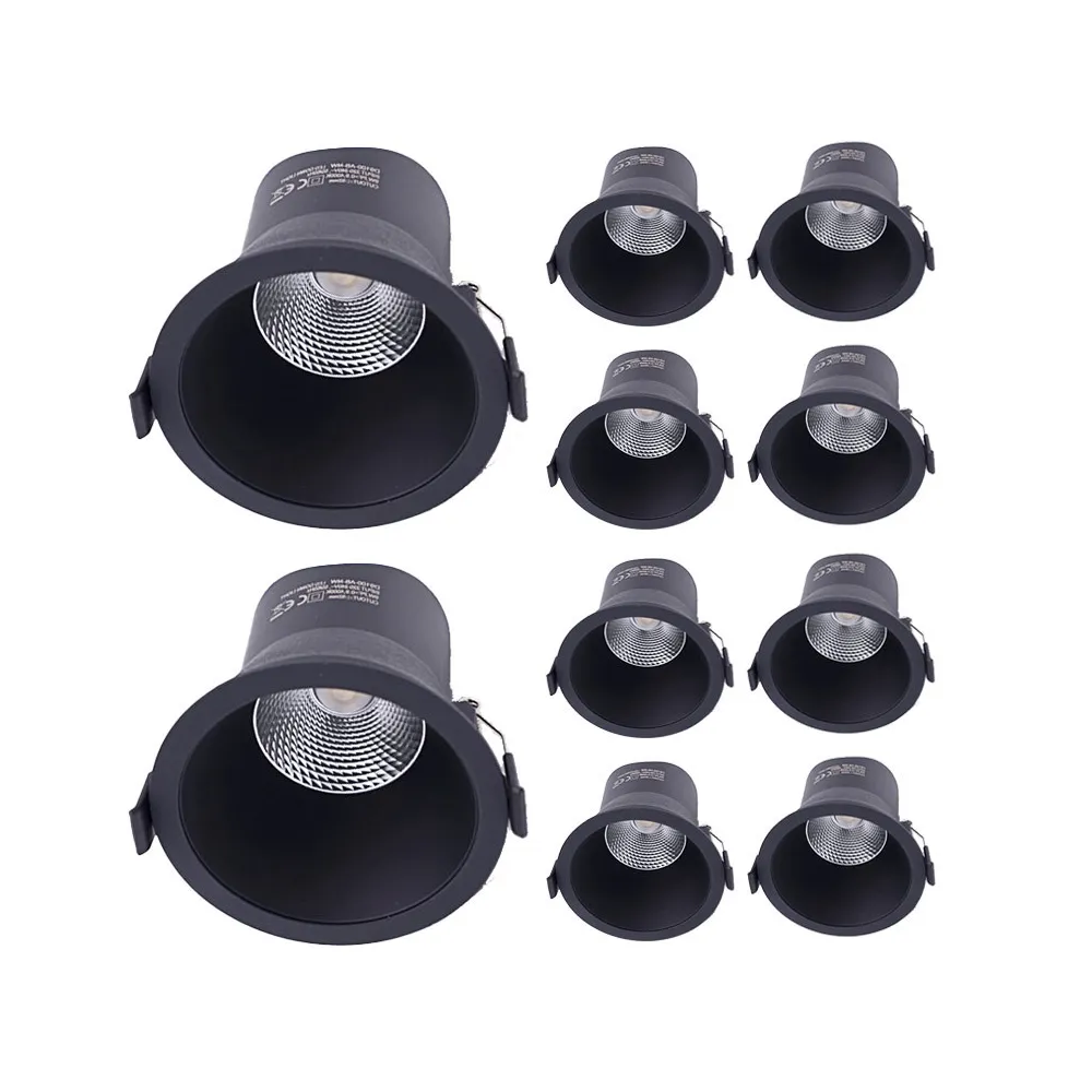 MiniRay CLAREO 6W IP44 START Schwarz Pack 10