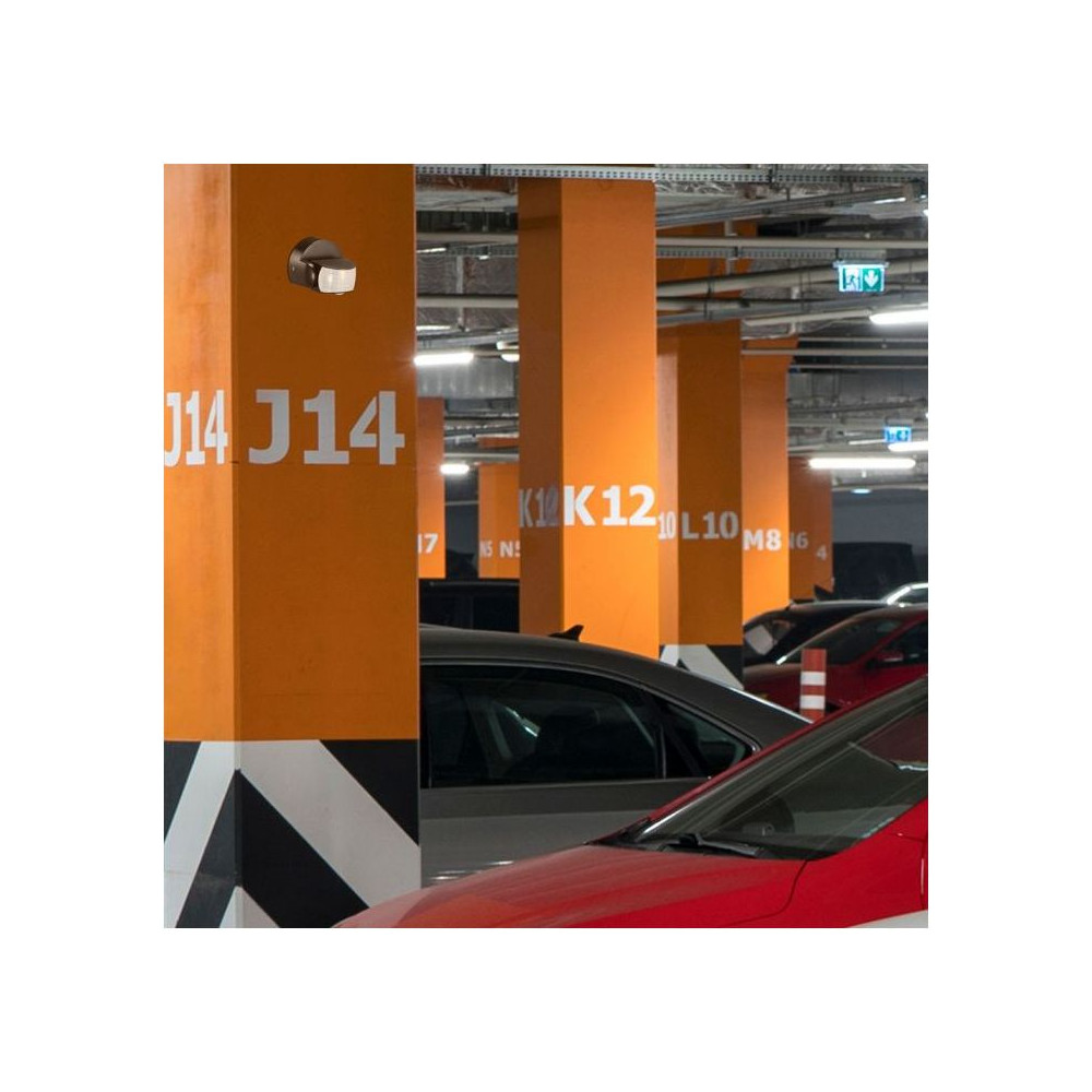 Zwarte V-TAC IP65 START Verstelbare Infrarood Bewegingssensor VT-8093
