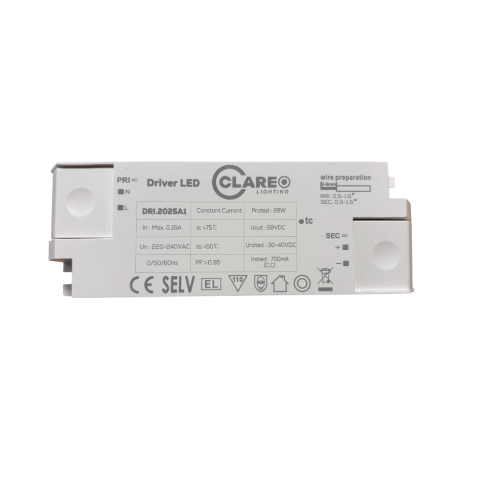 Driver High Efficiency CLAREO ON/OFF 700mA 30W Flicker free
