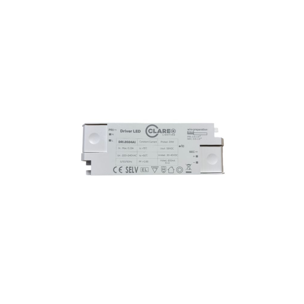 Driver High Efficiency CLAREO ON/OFF 600mA 25W Flicker free