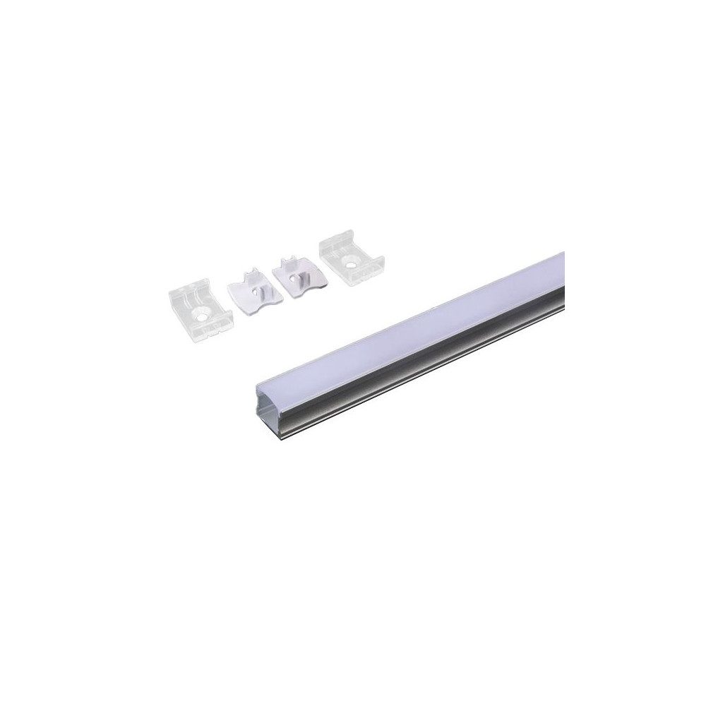 V-TAC 17x14 2m START White Surface-Mounted Aluminum Profile with Diffuser VT-8110-W